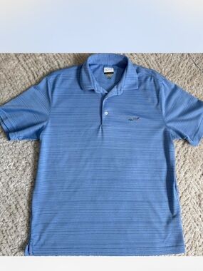 Greg Norman Blue Short-Sleeve Polo Shirt